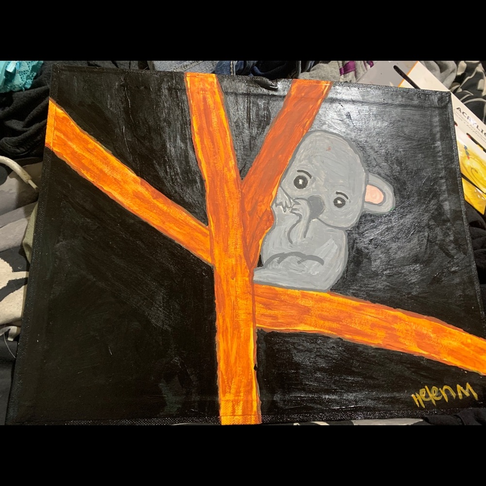 Handpainted koala spent 5 hours working on details